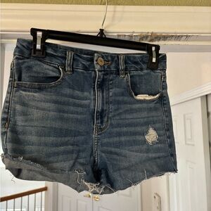 American Eagle Outfitters Distressed Blue Jean Shorts